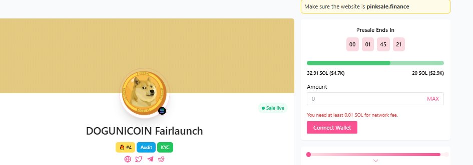 Dogunicoin's tweet photo. 2 hours left to finalize our presale, what are you waiting for to join us?
#CryptoPayments #SolanaProjects https://t.co/IctdouLpa7