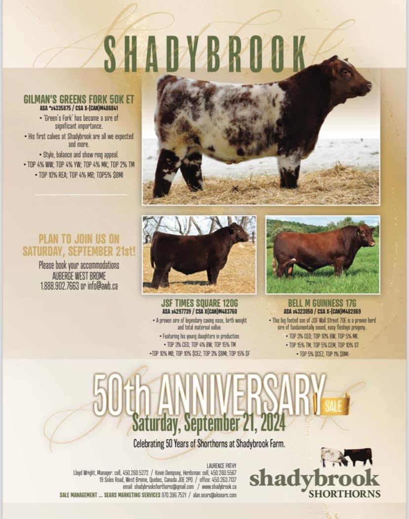 We stick out east  in Quebec for episode 41 having Shadybrook Shorthorns with Kevin Dempsey on to talk shop. 
The story of Shadybrook is fun to review. The passion that this business can ignite and the love of the breed Mr Pathy charge ahead with, it’s about the goals to improve