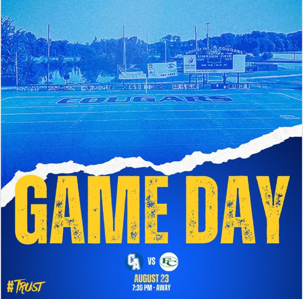 Football time is here in Tennessee!!! 

Game Day for our Cougars vs Friendship Christian! 

Best of luck! 

#Trust #FaithAcademicsAttitude #Romans8:28 🟡🔵🟡