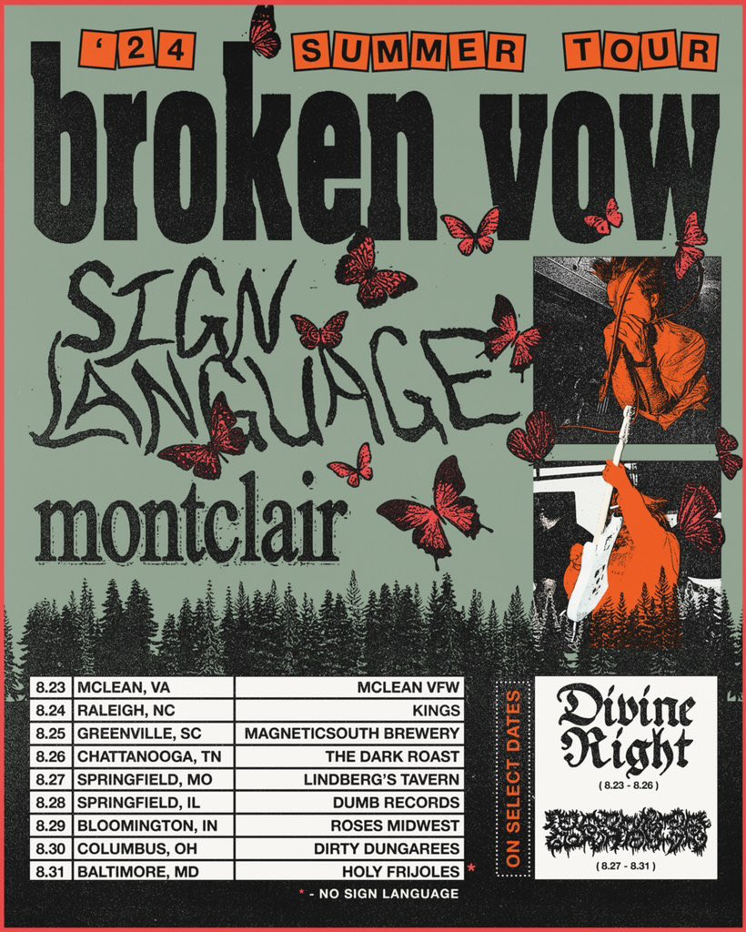 kicking off the first leg of our run with Broken Vow, Montclair and Divine Right in Mclean VA tonight!! see you all soon!! &lt;3