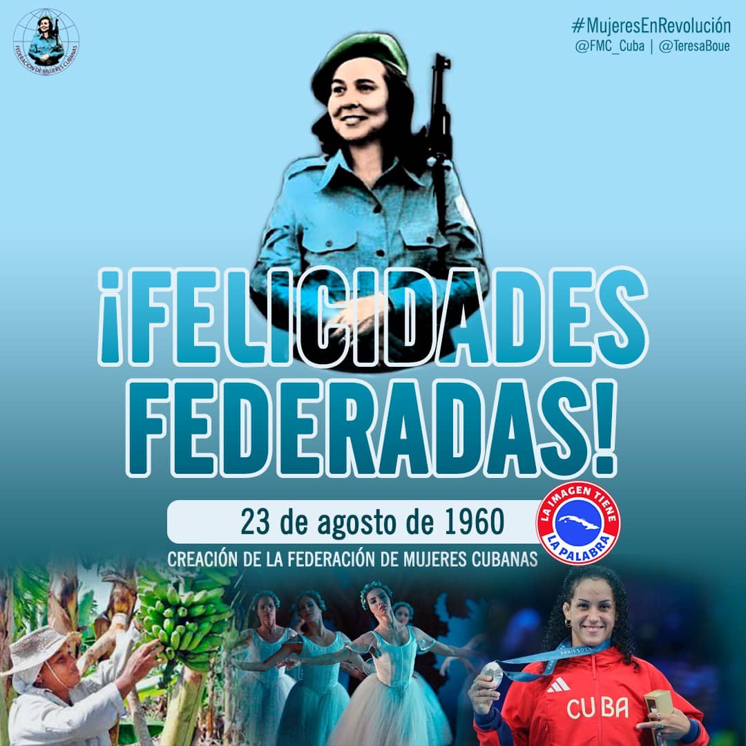 Hoy celebramos el 64 aniversario de la fundación de la <a href="/FMC_Cuba/">FMC de Cuba</a>.

A todas las #MujeresEnRevolución, muchas felicidades!!!!