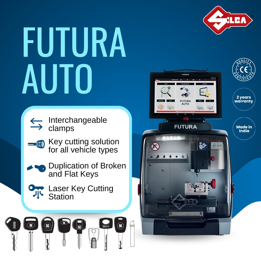 SilcaLtd's tweet photo. Upgrade to the Futura family of electronic key-cutting machines—sabse premium, sabse best in the market! Experience unmatched quality and precision for all your key-cutting needs. #FuturaMachines #KeyCutting #SabseBest https://t.co/ebsU65Eimx