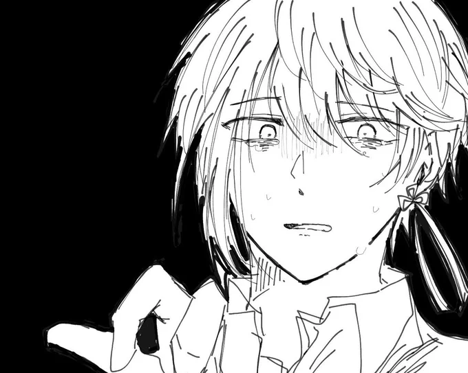 お題箱に入ってた「ハクさんを可哀相な目に合わせて泣かせてほしい」を描いてたんだけど ちょっとSAN値終わっちゃったので超ラフで許してください