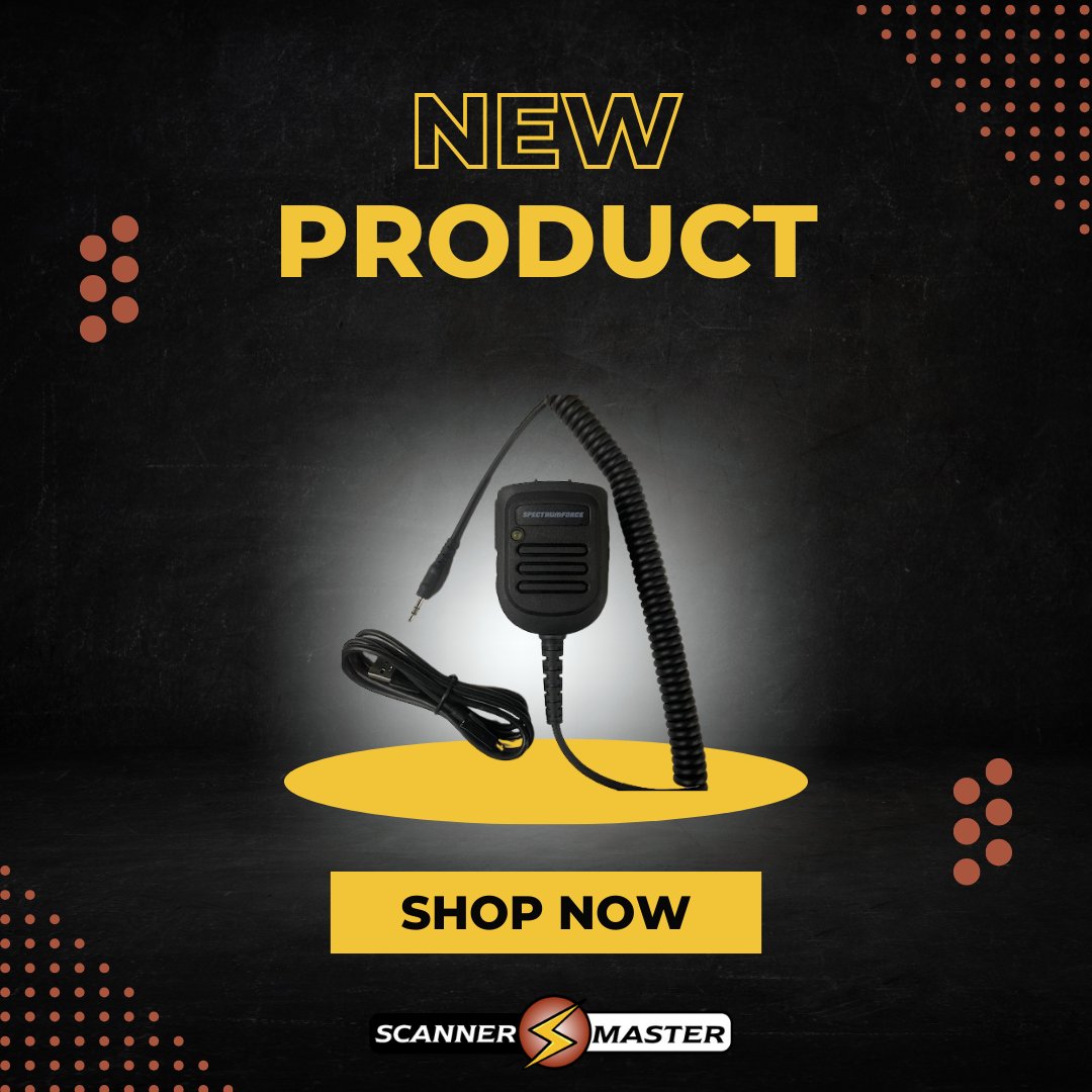 scannermasterco's tweet photo. The Spectrumforce amplified lapel speaker is ideal for loud environments, featuring a durable design, rechargeable battery, and clear sound that extends your scanner's battery life. 
https://t.co/a17Mi4LLV0 https://t.co/HmkKk6O0eD
