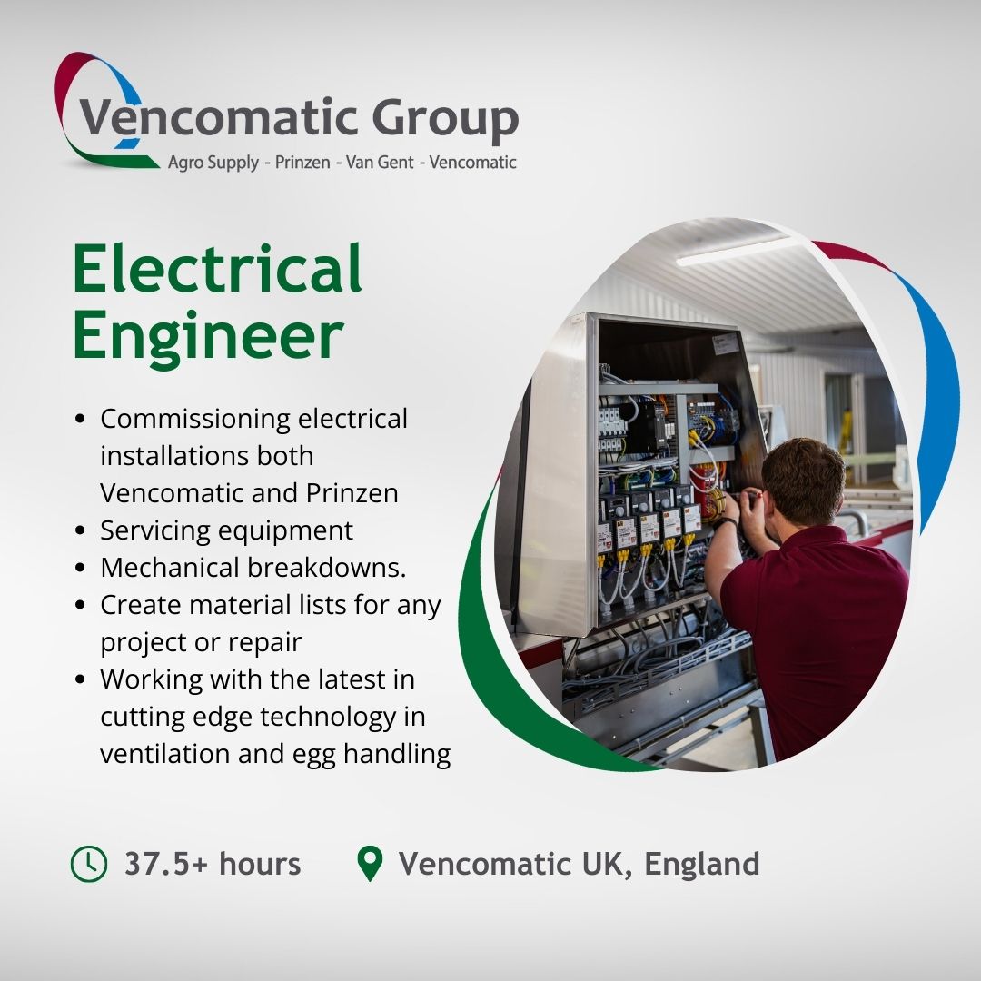 VencomaticUK's tweet image. Join Our Team as an Electrical Engineer!🔌

Are you passionate about electrical servicing, installation, and repair?

📧 Apply Today! Send your CV to info@vpauk.com 

#HiringNow #electricalengineer #vacancy