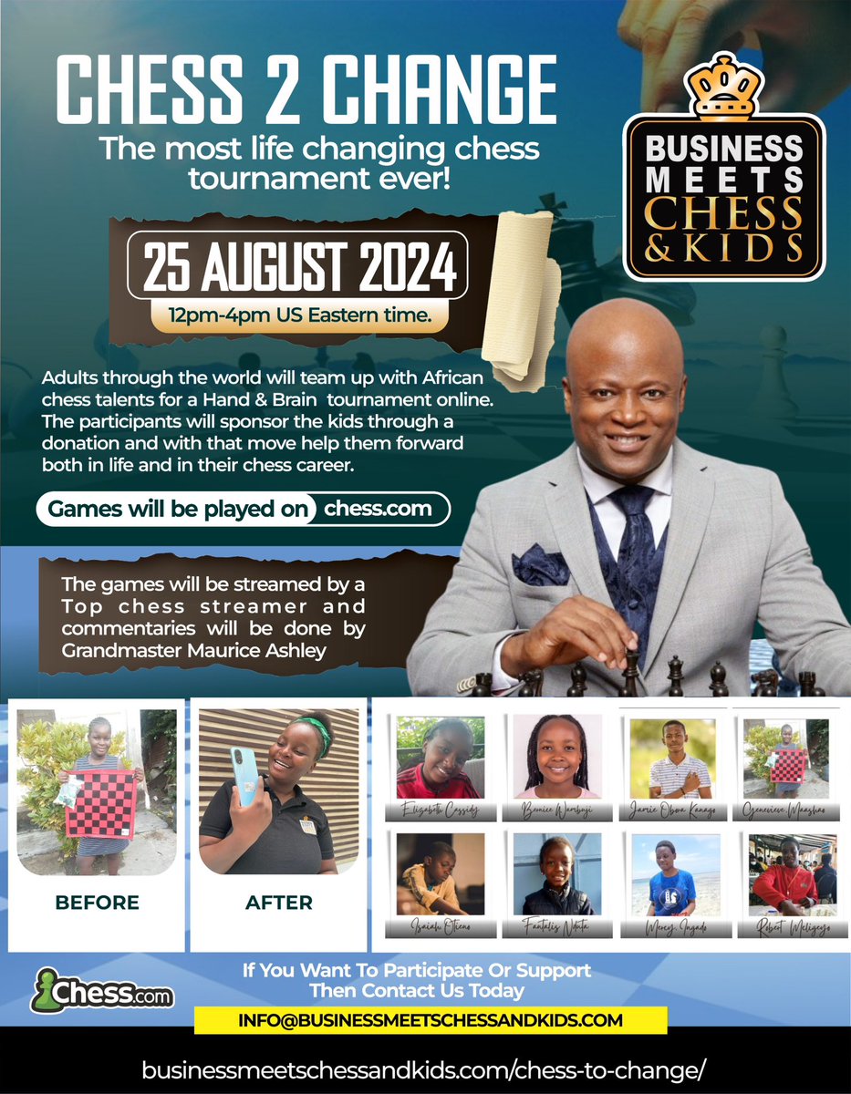 One of the participants in our upcoming Chess2Change tournament is Rey Flemings

Rey is the founder and CEO of Myria, a platform that effortlessly marries the realm of the ultra-wealthy with once-in-a-lifetime experiences.
“The Man Who Knows What the World’s Richest People Want