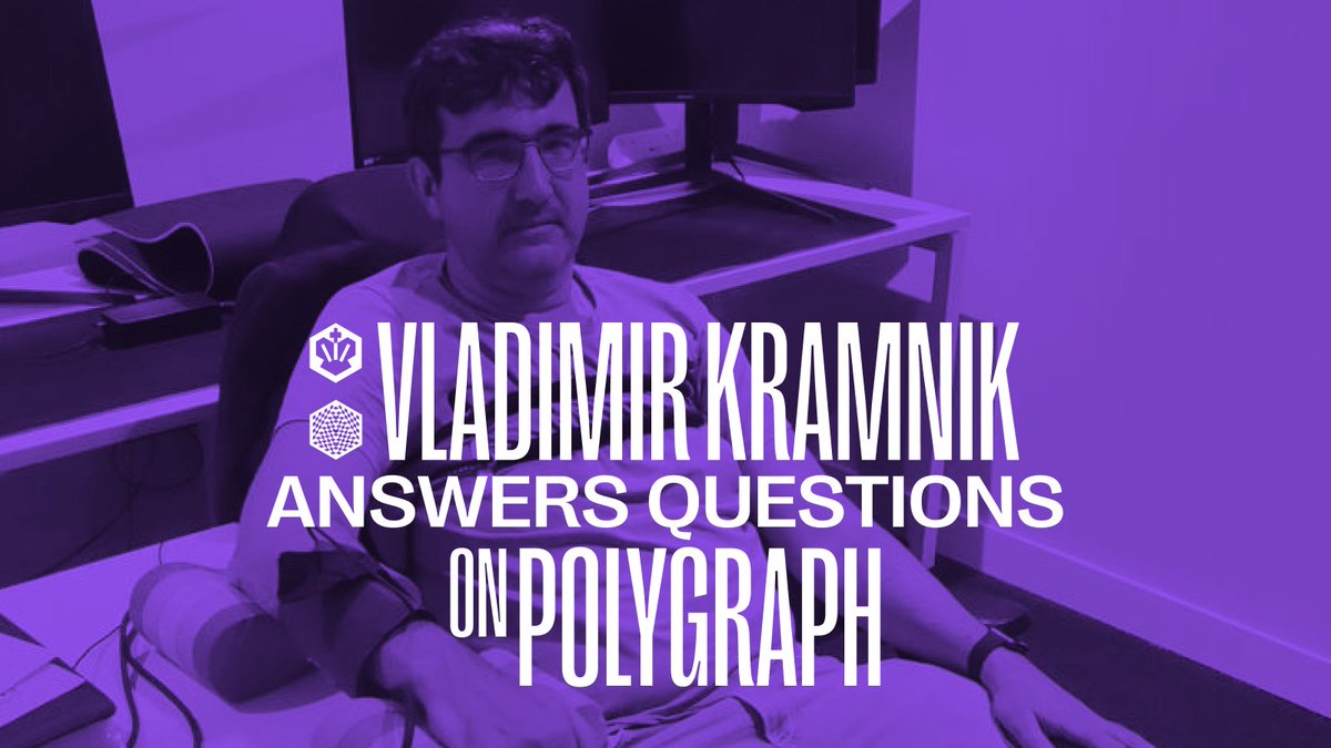 theworldchess's tweet image. One of the most vocal critics of cheating in chess, @VBkramnik, takes a polygraph test: “Toiletgate,” online cheating, and bribery. Here are the results👇