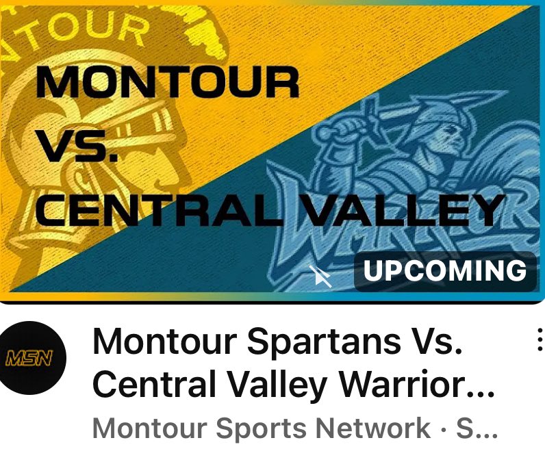 As in the past, most major sporting events can be viewed LIVE on the Montour Sports Network!  youtube.com/live/LDN2PKVNT…