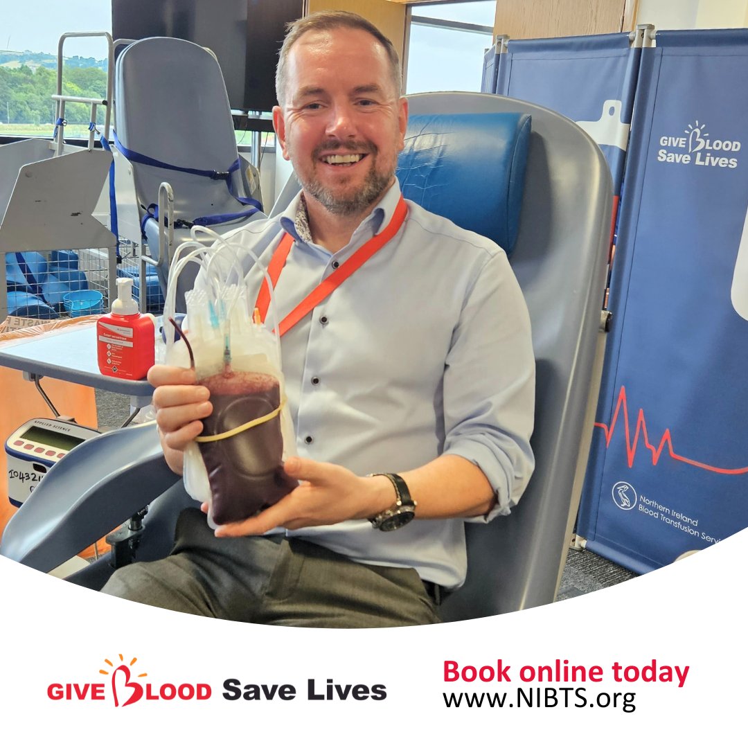 Whether it's you or someone close to you, there may come a time when blood is needed 🩸 Come give blood in #Dundonald this Friday 😀

Secure an appointment today to save three lives > bit.ly/GiveBloodNI 🩸❤️

#GiveBlood #SaveLives #NorthernIreland #BloodDonation