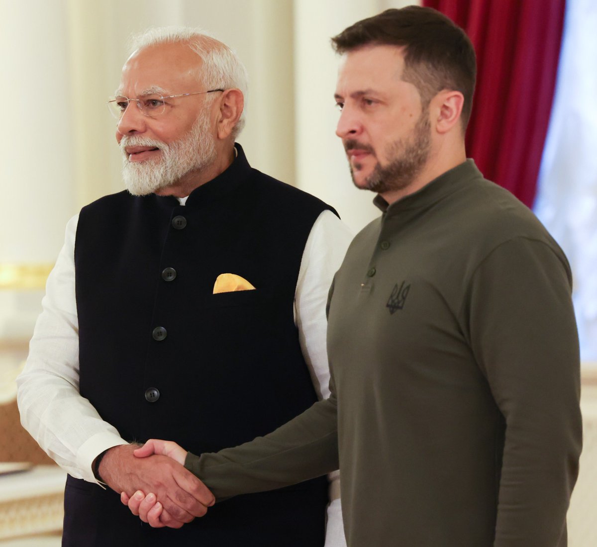 PMO India (@pmoindia) on Twitter photo PM <a href="/narendramodi/">Narendra Modi</a> held discussions with President <a href="/ZelenskyyUa/">Volodymyr Zelenskyy / Володимир Зеленський</a> in Kyiv. The leaders reviewed bilateral relations and shared perspectives on enhancing India-Ukraine cooperation in sectors such as economy, agriculture, pharmaceuticals, technology, and more. PM <a href="/narendramodi/">Narendra Modi</a> held discussions with President <a href="/ZelenskyyUa/">Volodymyr Zelenskyy / Володимир Зеленський</a> in Kyiv. The leaders reviewed bilateral relations and shared perspectives on enhancing India-Ukraine cooperation in sectors such as economy, agriculture, pharmaceuticals, technology, and more.