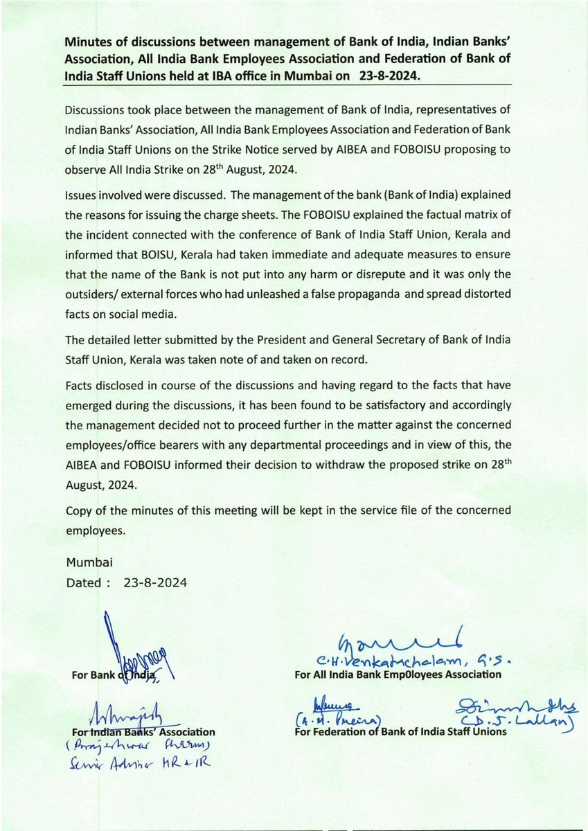 Minutes of Discussion
#AIBEA