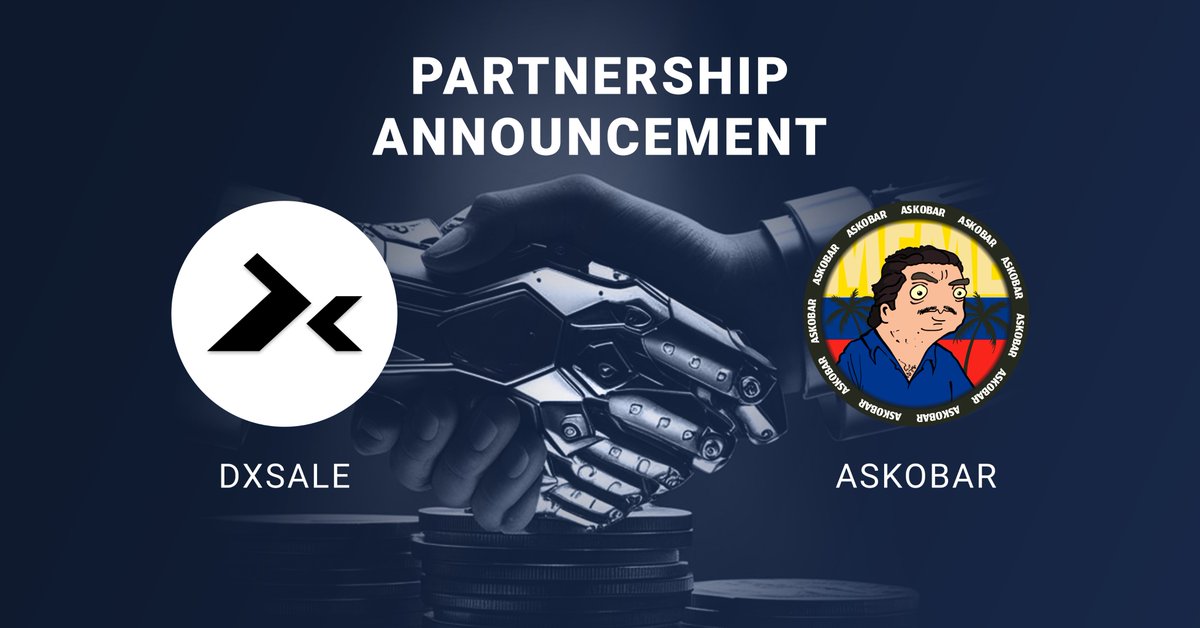 dxsale's tweet photo. ๐ข We're thrilled to announce our partnership with @asko_coin
#ASKOBAR is a meme coin community marketplace, offering spine-tingling services, giving holders the power of price predictions, rewards, and perpetual rate liquid staking.
We are eager to explore endless opportunities together. ๐ค