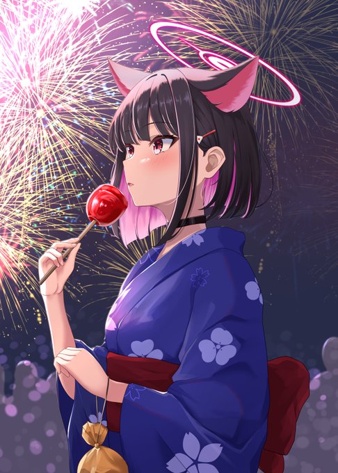 寄稿させて頂いた「浴衣カズサ」です。
ほんとに素敵な合同に参加させて頂き光栄でした!!
#ブルアカ 
#杏山カズサ合同 