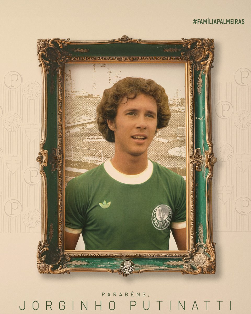 Palmeiras's tweet photo. O aniversariante do dia é o ex-jogador preferido do Gobbato: Jorginho Putinatti completa 65 anos nesta sexta-feira! Parabéns, craque! 🐷

#AvantiPalestra #FamíliaPalmeiras https://t.co/btaUmzJz3h