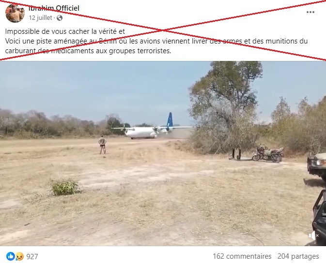 [A DEROULER 🧵]
🇧🇯 La vidéo d'un avion atterrissant au Bénin pour y "armer des terroristes" ?
⚠️ Attention, ce véhicule transportait des rhinocéros au Tchad il y a plusieurs mois 1/6 #AFP ⤵️