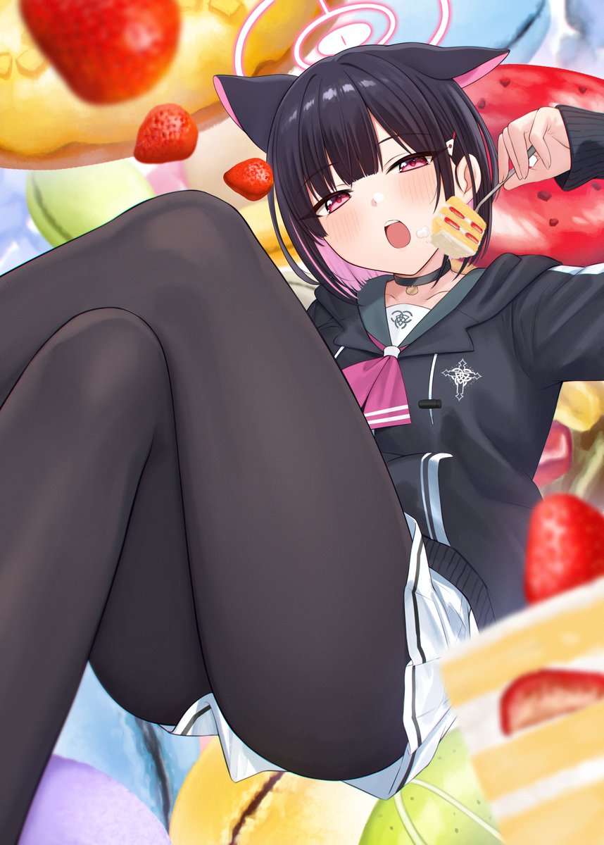 スイーツに埋もれカズサ🍰
#ブルアカ
#杏山カズサ合同