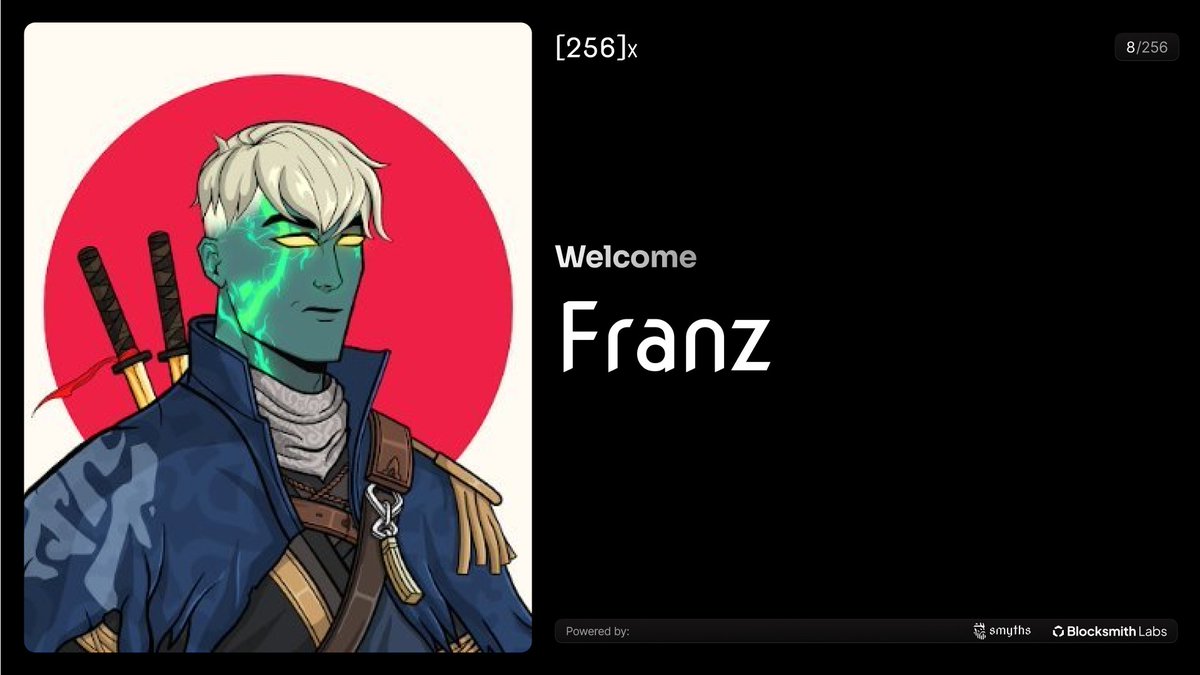 _256x_'s tweet photo. Welcome @frnzgs to [256]code,

Franz is a Freelance Developer with over 4 years of experience in the Web3 space, where he blends tech and freelancing. He founded @deezjobs_, a peer-to-peer freelancing platform on Solana, pivoting early to address the challenges of integrating Web2 freelancers with crypto payments and on-chain jobs. Passionate about hackathons, especially on Solana, Franz and his team developed @letscook_sol, a permissionless memecoin/hybrid NFTs launchpad, and @Blink_Bash, an on-chain Twitter game. Blinkbash clinched 1st place at the Solana Game Jam, while Let’s Cook received an honorable mention at Colosseum. He is also part of AR Data Technologies, specializing in software and data engineering, and SVM/EVM smart contract development, assisting enterprise clients with substantial annual revenues in their EVM smart contract endeavors