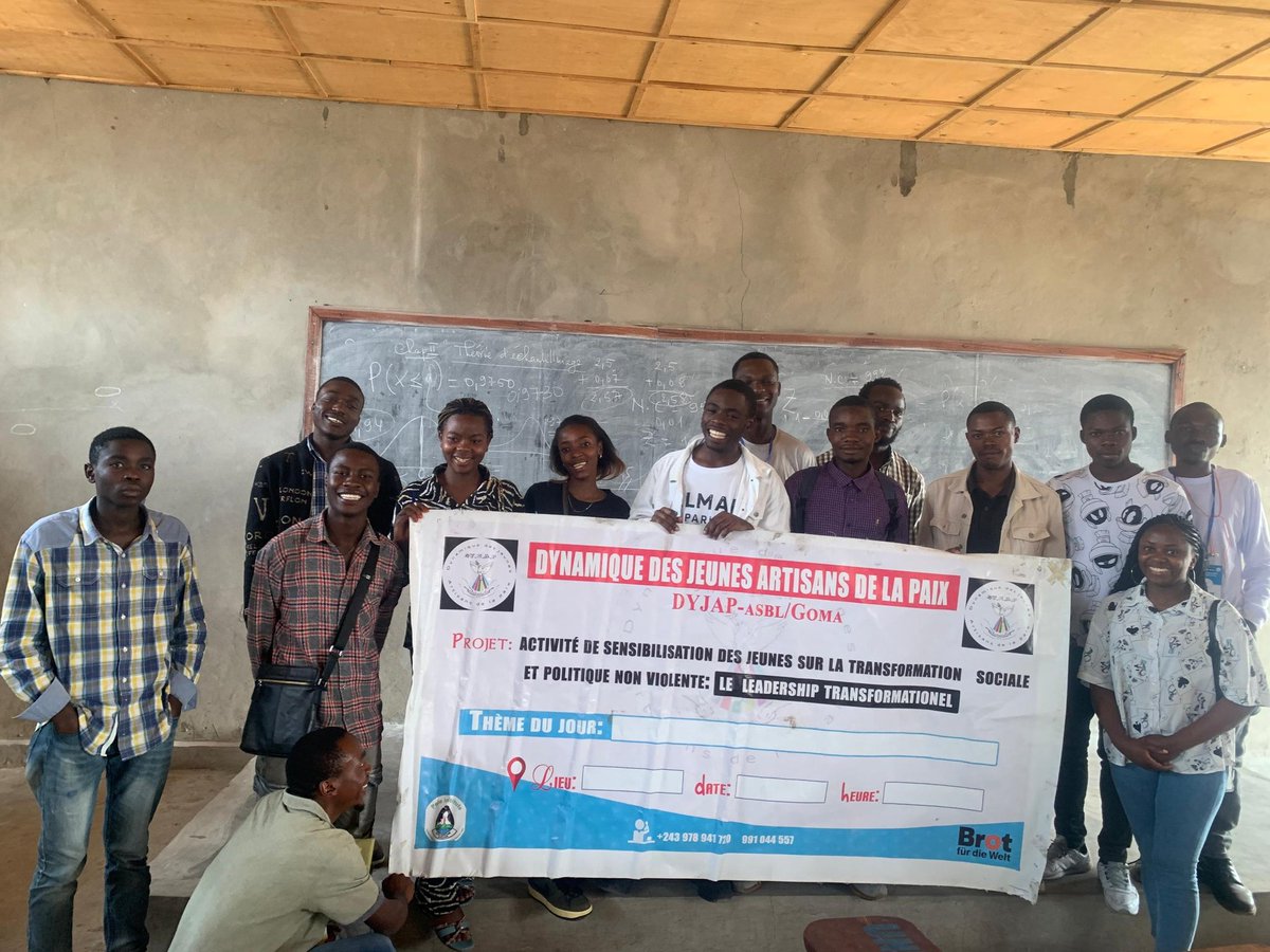 DYJAP-Asbl (@asbldyjap) on Twitter photo Ce vendredi 23 août, la DYJAP a tenu ses ateliers avec les membres de club à <a href="/ULPGL_GOMA/">ULPGL GOMA CELLCOM</a> et <a href="/Unigom_RDC/">UNIVERSITE DE GOMA-UNIGOM</a> les réflexions tournaient autour de
La gestion traditionnelle des conflits, comme outil efficace du vivre ensemble. Un très bon moment vécu avec les étudiants
<a href="/BROT_furdiewelt/">Brot für die Welt</a> Ce vendredi 23 août, la DYJAP a tenu ses ateliers avec les membres de club à <a href="/ULPGL_GOMA/">ULPGL GOMA CELLCOM</a> et <a href="/Unigom_RDC/">UNIVERSITE DE GOMA-UNIGOM</a> les réflexions tournaient autour de
La gestion traditionnelle des conflits, comme outil efficace du vivre ensemble. Un très bon moment vécu avec les étudiants
<a href="/BROT_furdiewelt/">Brot für die Welt</a>