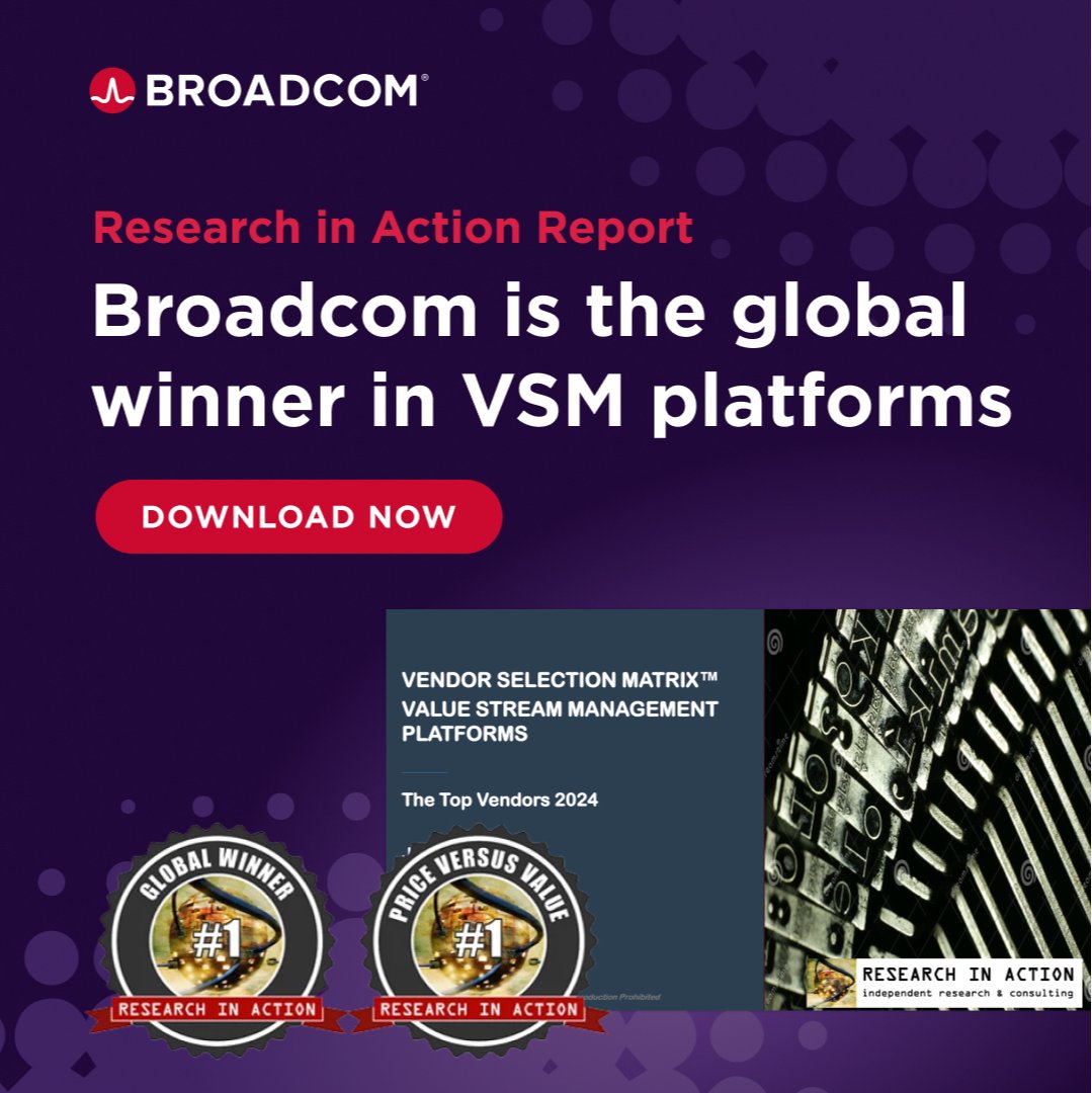 Dive into the Research in Action report to see why Broadcom stands out as a top performer in the Vendor Selection Matrix™ for Value Stream Management Platforms. Learn how Broadcom’s innovative ValueOps platform is reshaping the industry!
#Broadcom bit.ly/3WURvJ7