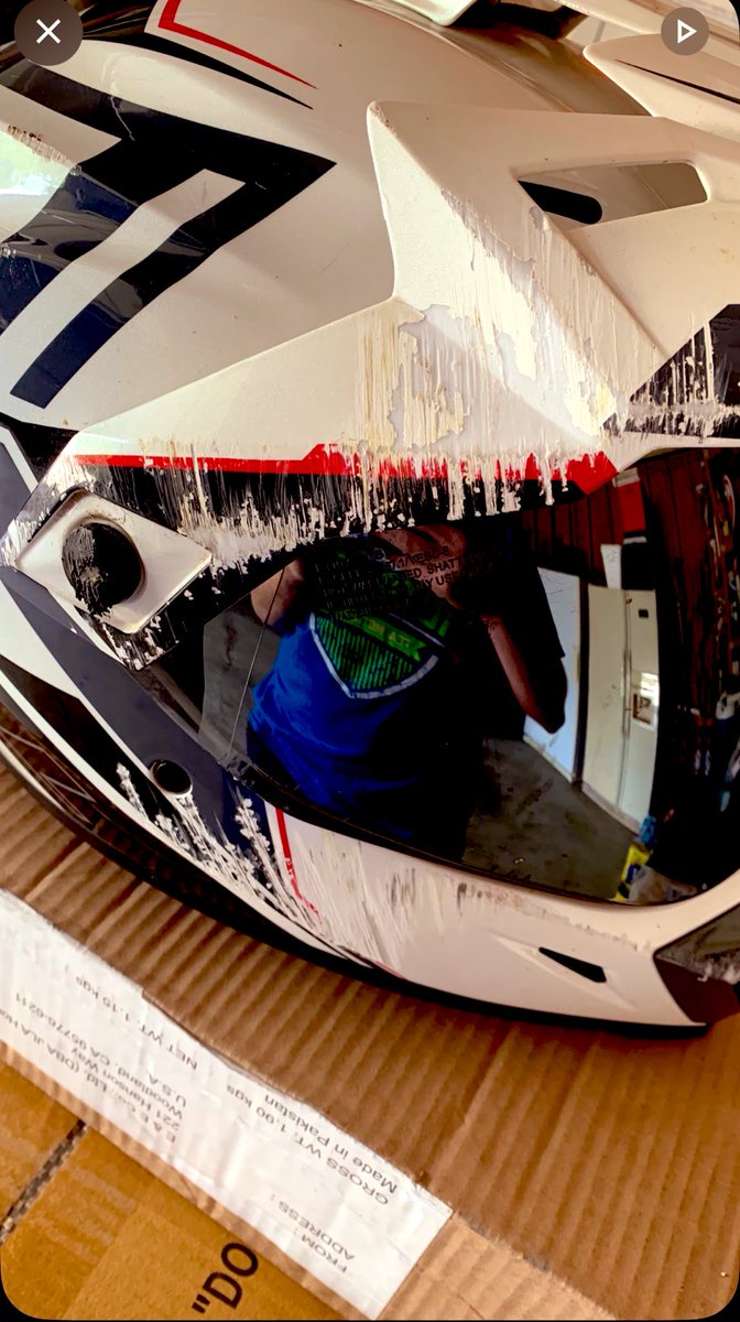 Friendly Friday Reminder: Helmets save lives. My brother was wearing this 5 years ago today when he hit some gravel and washed out.  ALL THE GEAR, ALL THE TIME!