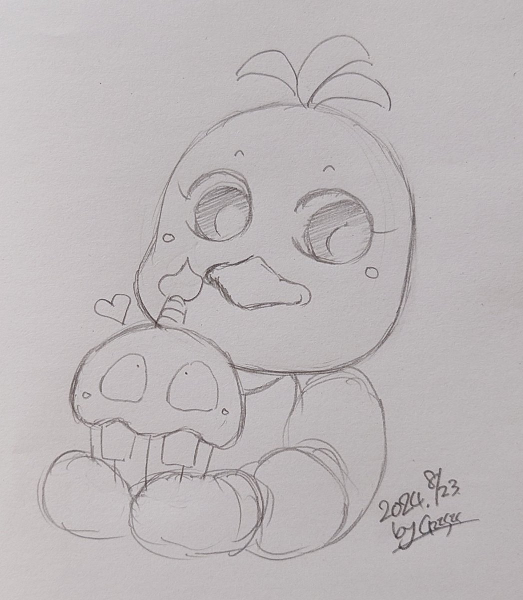 チカちゃんを中心に世界が回るように描く

#1日1枚 
#fnaffanart 