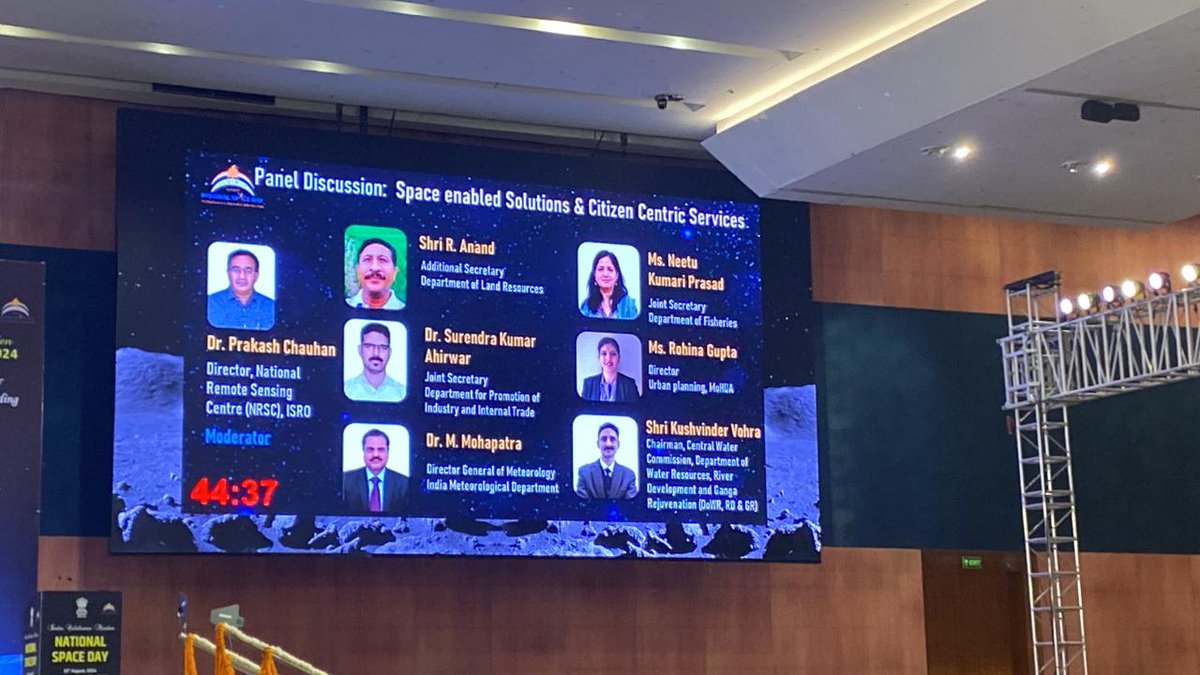 Smt. Neetu Prasad, Joint Secretary,DoF,GoI, participated in a panel discussion on "Space-Enabled Solutions &amp; Citizen-Centric Services" as a distinguished panelist on the occasion of National Space Day today.
#fisheries #ISRO #NationalSpaceDay2024 #SpaceForFisheries #IndiaSpaceDay