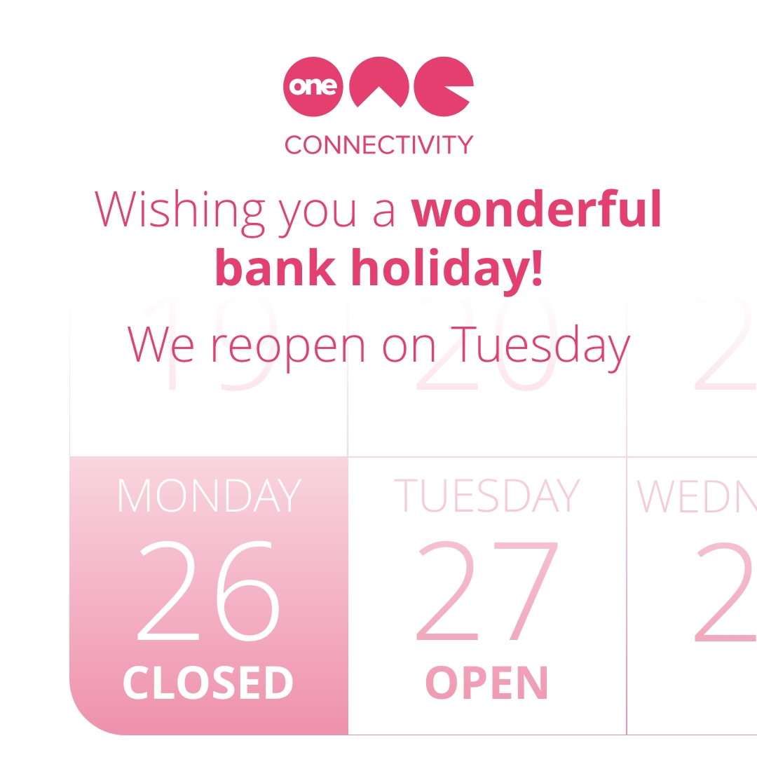 OneConnectivity's tweet image. Wishing all our customers and our team a wonderful bank holiday! ☀️

We hope everyone enjoys a relaxing, long weekend. 

We'll be open again on Tuesday! 

Contact our team: oneconnectivity.co.uk/contact/

#OneConnectivity #BankHoliday #BusinessPhoneSystem