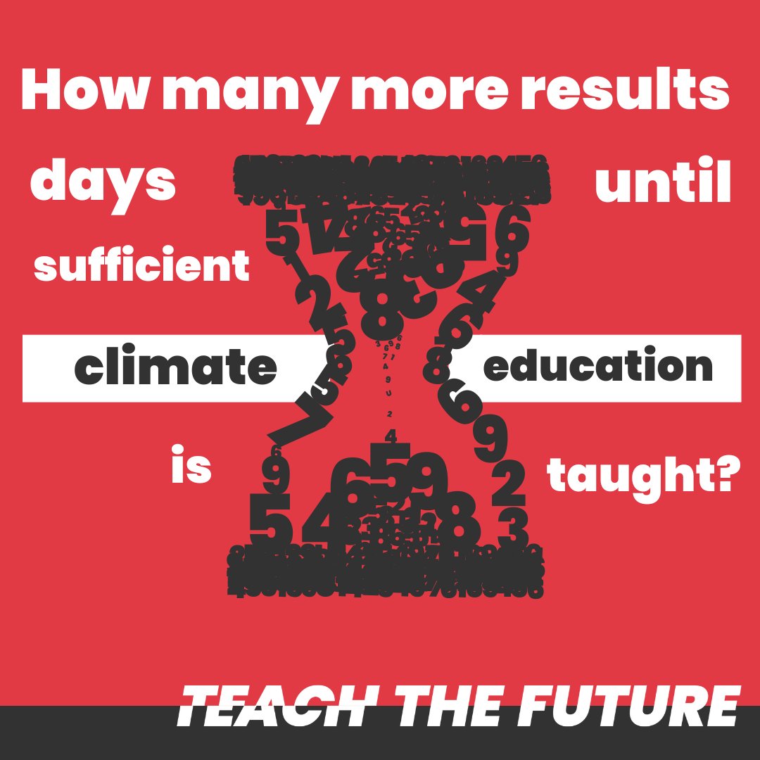 ⏳How many more year groups will finish school without receiving an adequate climate education?⏳

 #ClimateEducation #YouthActivism #EnvironmentalJustice #ClimateAction #ActNow #ResultsDay