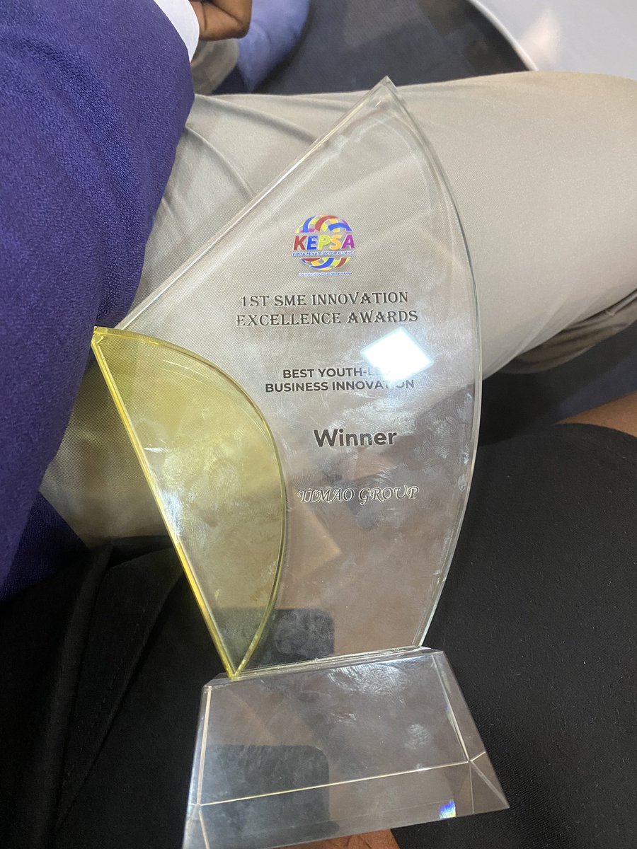 jeanoljames's tweet photo. And to win we did! This is for @TimaoGroup team for working round the clock to win on Youth-led innovation business of the year! https://t.co/Z9R8Bg5yEA