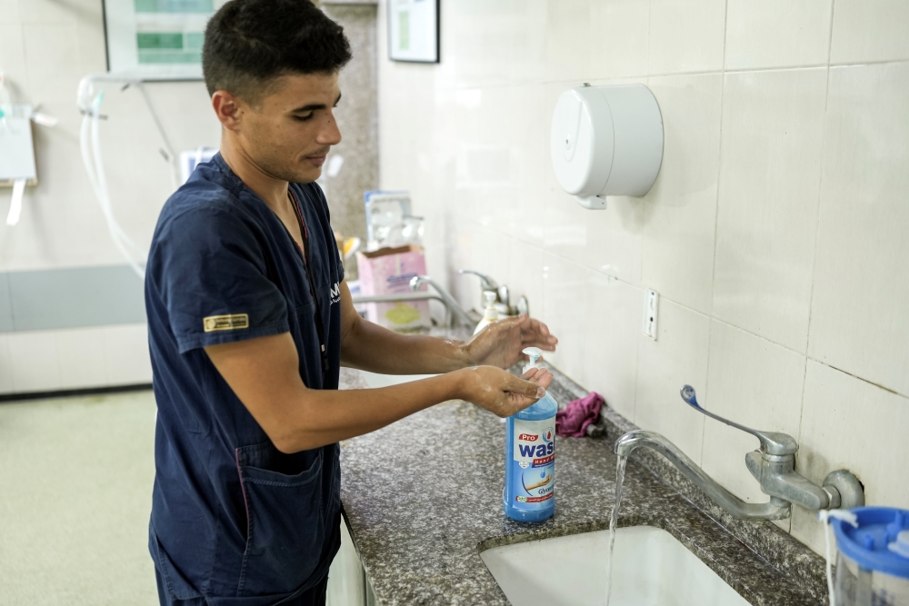 WHO in occupied Palestinian territory (@whoopt) on Twitter photo Disrupted water and sanitation systems in #Gaza, including those at hospitals, are increasing the risk of infectious diseases.
With continued support from the <a href="/WorldBank/">World Bank</a>, <a href="/WHO/">World Health Organization (WHO)</a> has procured $410,000 worth of critical infection prevention and control supplies, including chlorine Disrupted water and sanitation systems in #Gaza, including those at hospitals, are increasing the risk of infectious diseases.
With continued support from the <a href="/WorldBank/">World Bank</a>, <a href="/WHO/">World Health Organization (WHO)</a> has procured $410,000 worth of critical infection prevention and control supplies, including chlorine