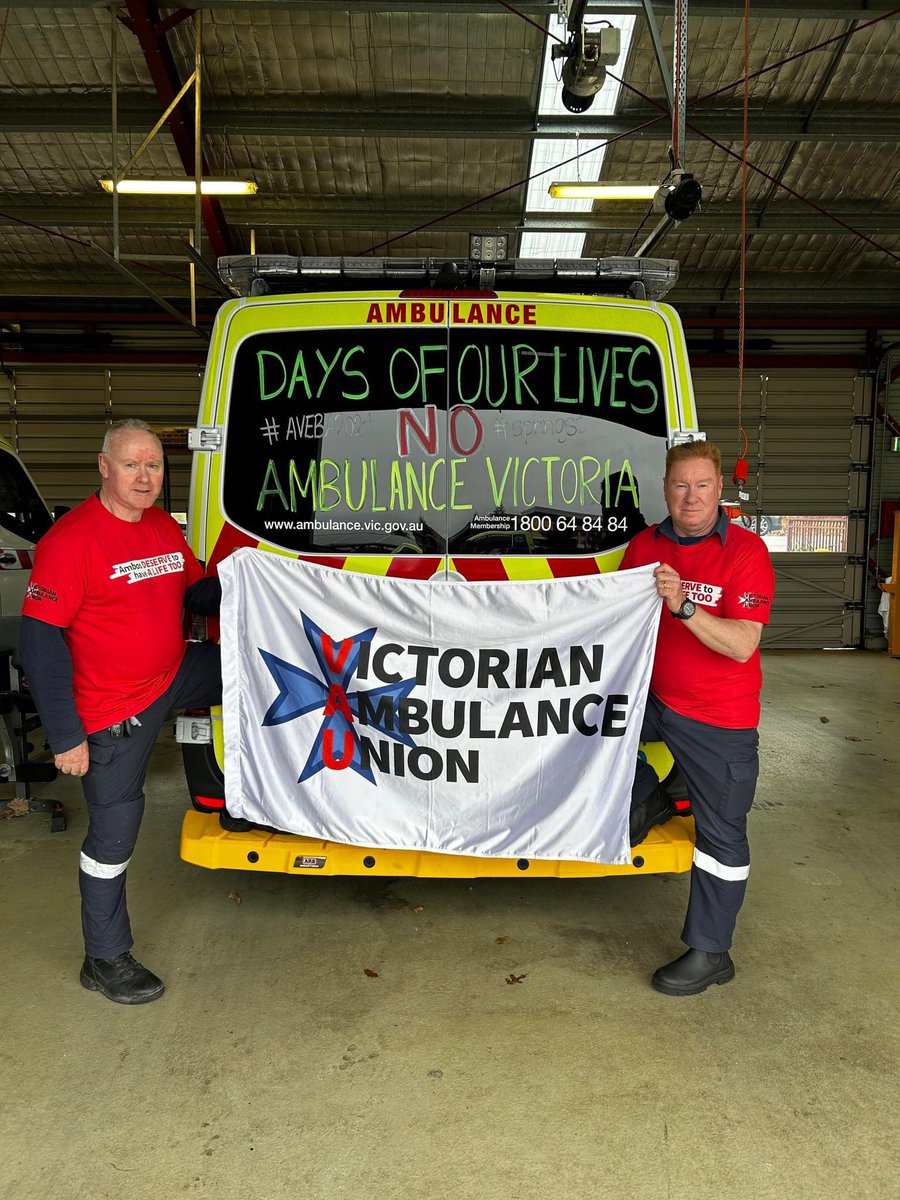 Paramedics and ambulance workers continue to fight for decent working conditions.

Please help us get the message across to the Victorian Government. Ambos are dedicated to saving lives but they deserve a life too.

megaphone.org.au/petitions/ambo…

#ambosdeservealifetoo #springst