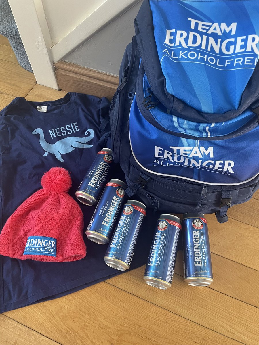 ValThorp's tweet photo. @Alkoholfreiday Good luck everyone. Last Sunday we left Fort Augustus at 12.30am to swim the 36k of Loch Ness, pleased to say we out swum Nessie and completed it in 13 hours and 7 minutes, powered by @ErdingerAF_UK - it really works! And it keeps monsters away! https://t.co/yfE9nirg4C