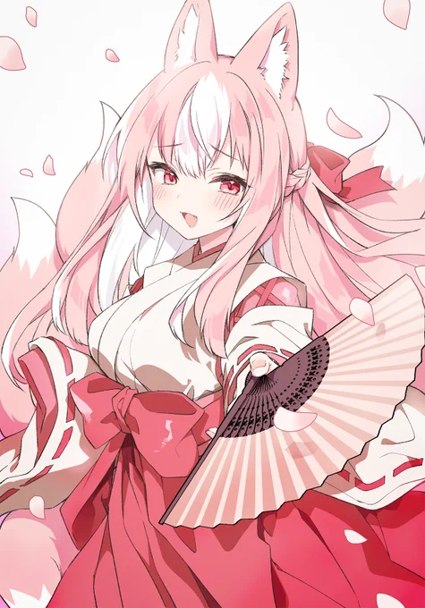 おきつねさまが春の風を送るのじゃ 
