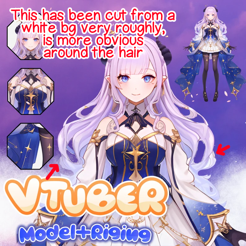 🥽HOW TO SPOT AI VTUBER MODELS ON ETSY🥽

Here are my notes! Look for signs the model has been cut out from background. Many AI models have been generated on a white background for ease