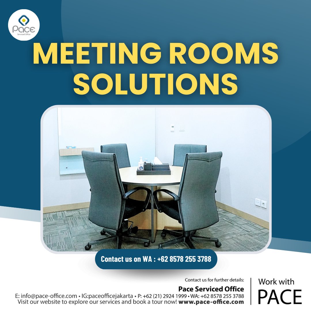 Pace_Jakarta's tweet photo. In need for a change of scenery for your next focus group discussion?

Our meeting rooms are the perfect solution! Enjoy seamless productivity with high-speed Wi-Fi, complemented by essential amenities and professionally equipped spaces. Book now!

#meetingroomsjakarta https://t.co/LevubW54rw