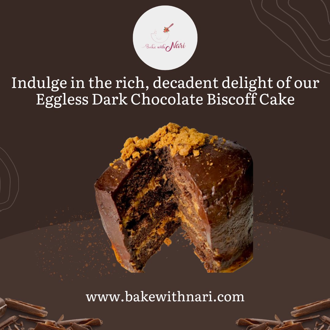 bakewithnari's tweet photo. Savor the ultimate dessert experience with our Eggless Dark Chocolate Biscoff Cake.

Learn more: https://t.co/BAZYcD0pKP

#EgglessCake #DarkChocolateCake #BiscoffCake #ChocolateLovers https://t.co/lJXra7cr13