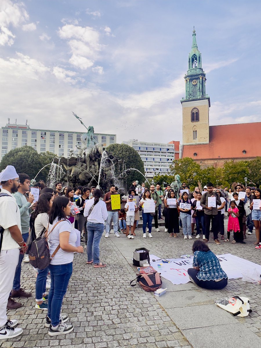 A spontaneous protest in Berlin, Germany against the shameful RG Kar incidence #RGKarProtest #JusticeForDoctor