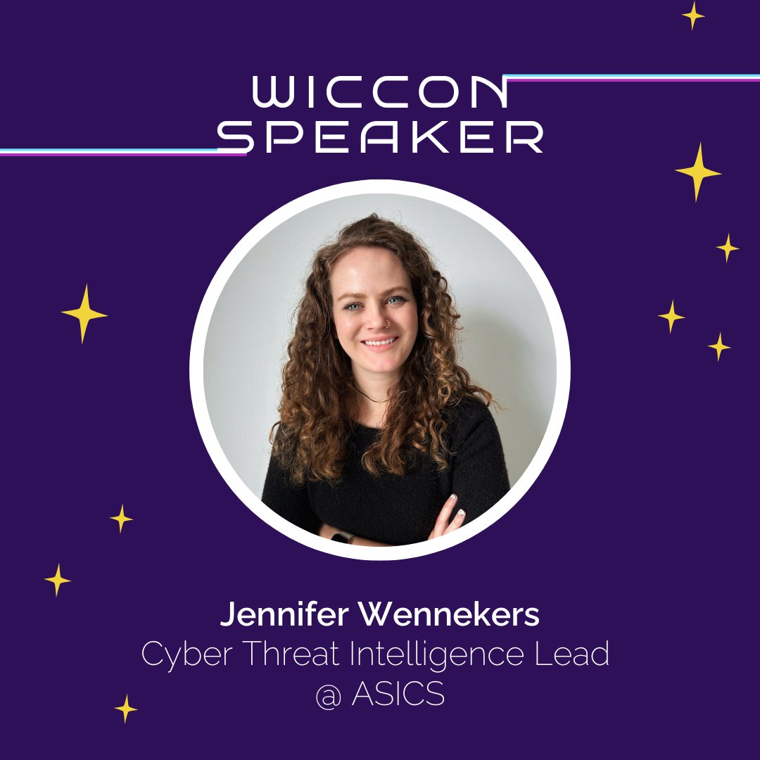 wicca_NL's tweet photo. Excited to welcome Jennifer Wennekers, Cyber Threat Intelligence Lead at ASICS, to #WICCON2024! 🏃‍♀️ Join her talk, "Running Forward: Year 1 of Building a CTI Capability for a Sportswear Brand".  
Secure your spot now: https://t.co/LrjYYLzxyo 
#CyberSecurity #CTI #WomenInTech https://t.co/mwa7xmUldW