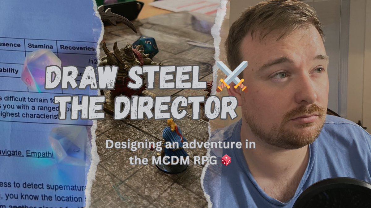 DontShoutMimic's tweet photo. Draw Steel: Designing Adventures for the MCDM RPG #1 

Join our Director as he designs the next chapter of our Capital Campaign.

#ttrpg #dnd #ttrpgrising #ttrpgcommunity
#dnd5e #dungeonsanddragons #dontshoutmimic #drawsteel #mcdm #mcdmrpg #drawsteelrpg

https://t.co/YiGMfThxZJ https://t.co/qurBhADMYK