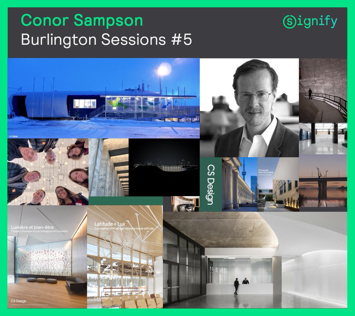 Meet this year's #BurlingtonSessions guest Conor Sampson  (CAD), a lighting designer and founder of CS Design Inc, who found his way into the world of lighting design more than twenty years ago. signify.co/4dzbjZE  #colorkinetics #signifyacademy