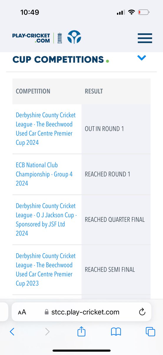 South Wingfield CC tweet media
