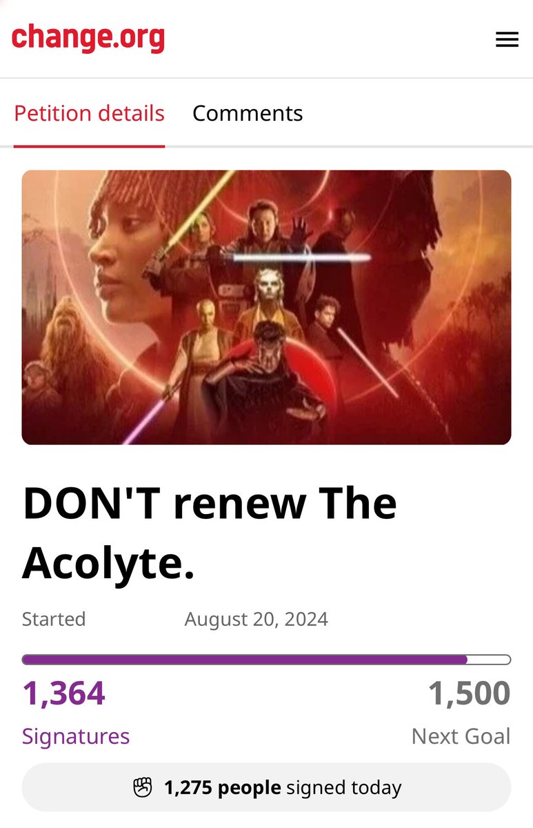 Soy el primero que dice que estas peticiones online son solo un medio de expresión y más nada. Una petición de estas no va a pagar una serie de televisión o crear mágicamente las métricas que se necesitan para convencer a una compañía a cambiar su opinión.

Pero, es irónico que