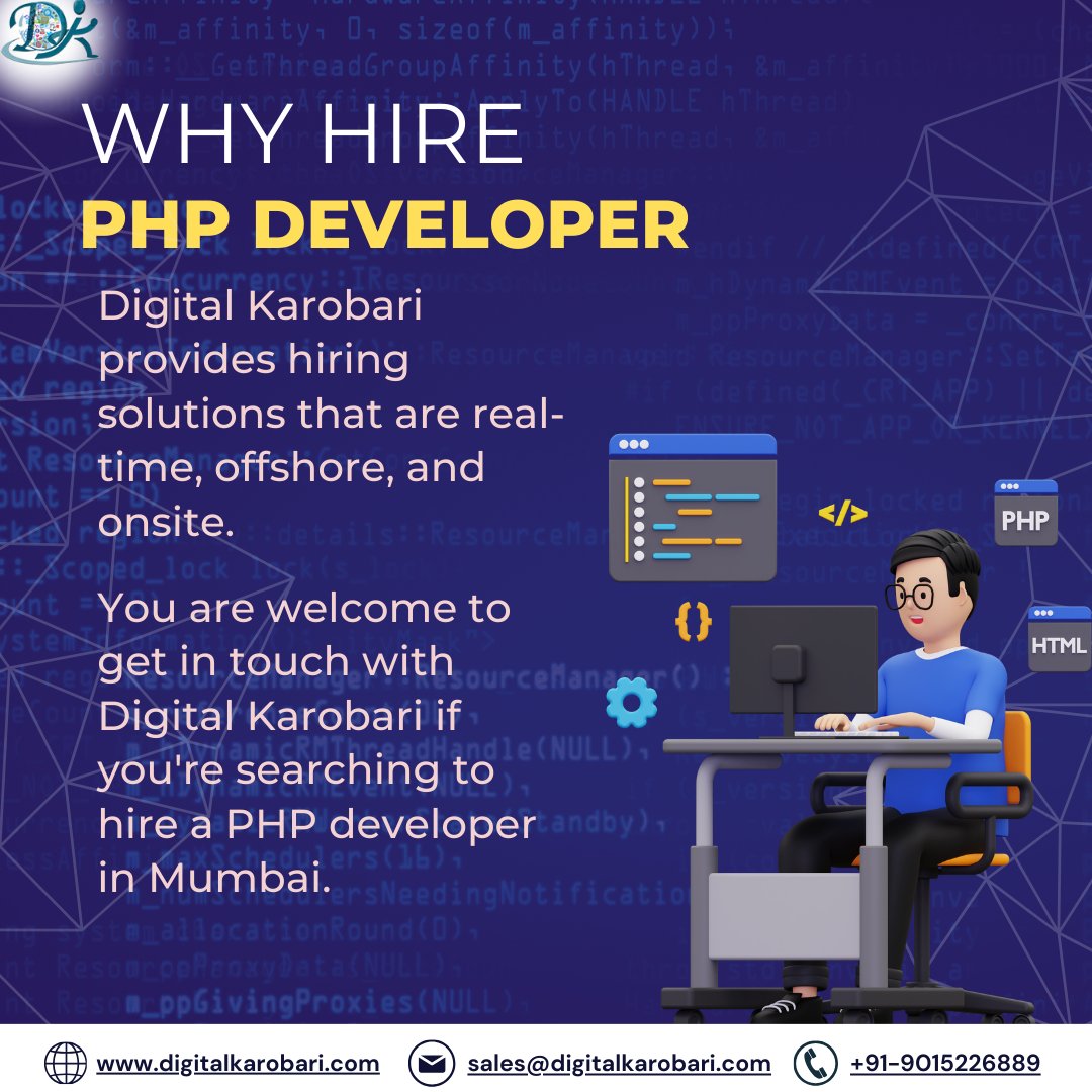 DigitalKarobari's tweet image. Choosing Digital Karobari for PHP development services means partnering with a team of experienced professionals who deliver high-quality, tailored solutions
#PHPDeveloper #HirePHPDeveloper #CleanCode #QuickDevelopment #VersatileFrameworks #Appdevelopment #softwaredevelopment