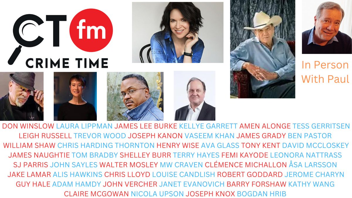 CTFM <a href="/JamesLeeBurke/">James Lee Burke</a> <a href="/TrevorWoodWrite/">Trevor Wood</a> <a href="/AmenAlonge/">Amen Alonge</a> <a href="/bykathywang/">Kathy Wang</a> <a href="/jakelamar/">Jake Lamar</a> <a href="/LeighRussell/">Leigh Russell</a> <a href="/FemiKay_Author/">Femi Kayode</a> <a href="/louise_candlish/">Louise Candlish #ANeighboursGuideToMurder</a> <a href="/HribBogdan/">Bogdan Hrib</a> <a href="/tombradby/">tom bradby</a> <a href="/MWCravenUK/">M.W. Craven</a> <a href="/HaleWrites/">Guy Hale</a> <a href="/adamhamdy/">Adam Hamdy</a> <a href="/Alis_Hawkins/">Alis Hawkins</a> <a href="/mccloskeybooks/">David McCloskey</a> <a href="/henrywise05/">Henry Wise</a> <a href="/kellyekell/">Kellye Garrett Has Left the App</a> <a href="/VaseemKhanUK/">Vaseem Khan</a> <a href="/Clemence_Mcl/">Clémence Michallon</a> <a href="/ByssheShelley/">Shelley Burr</a>