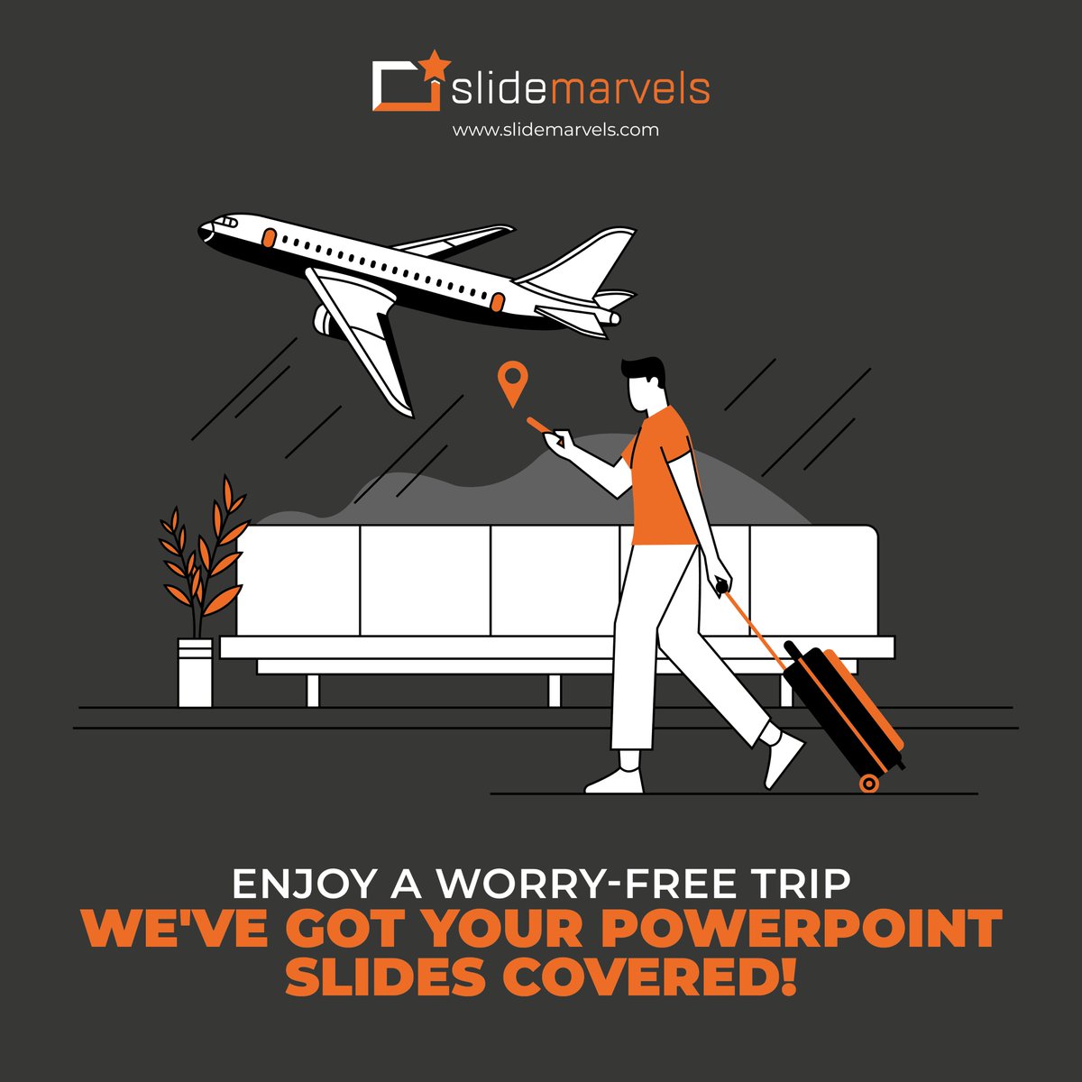 SlideMarvels's tweet image. Enjoy a worry-free trip knowing your PowerPoint slides are in expert hands. We handle everything, so you can focus on your journey! 

#presentationdesigner #ppt #powerpoint #slidemarvels