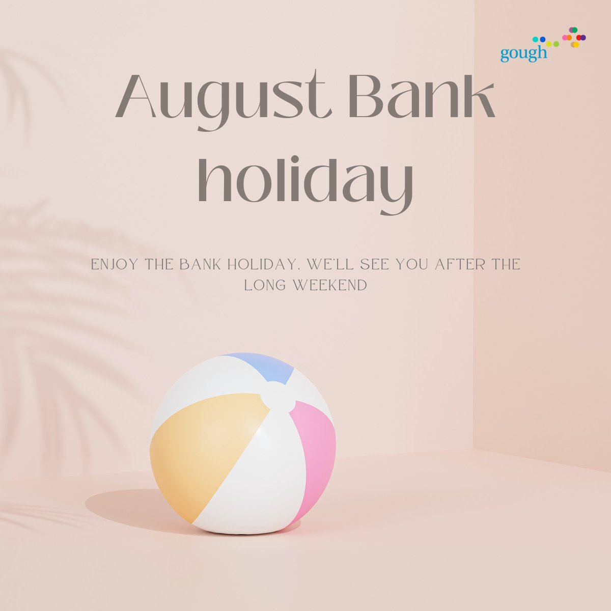 Happy August Bank Holiday Weekend
Enjoy the break, we hope there's even some sunshine ☀ 
We'll see you after the long weekend 👋