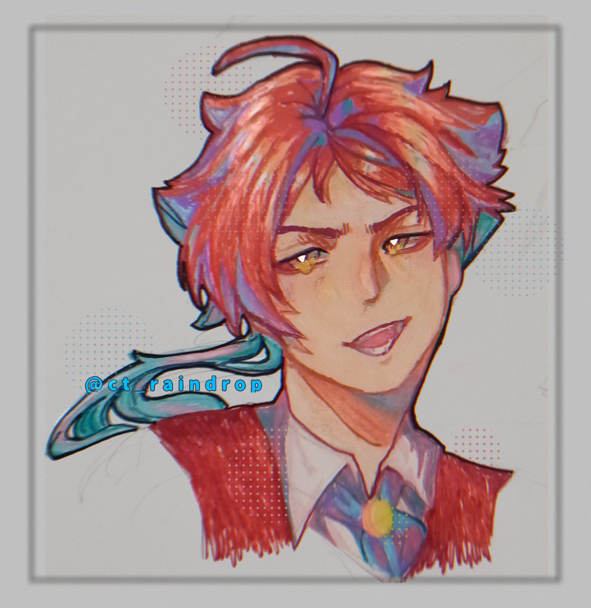 drew someone's Oc on Facebook! 
Oc creator: Sais Ma
#art #anime