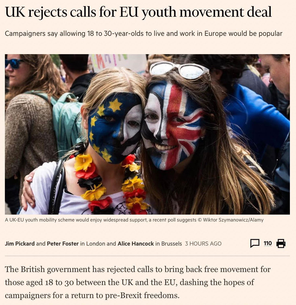 Labour getting it all wrong right from the off. Youth mobility across Europe is in everyone's best interest—punishing younger generations is no way forward.