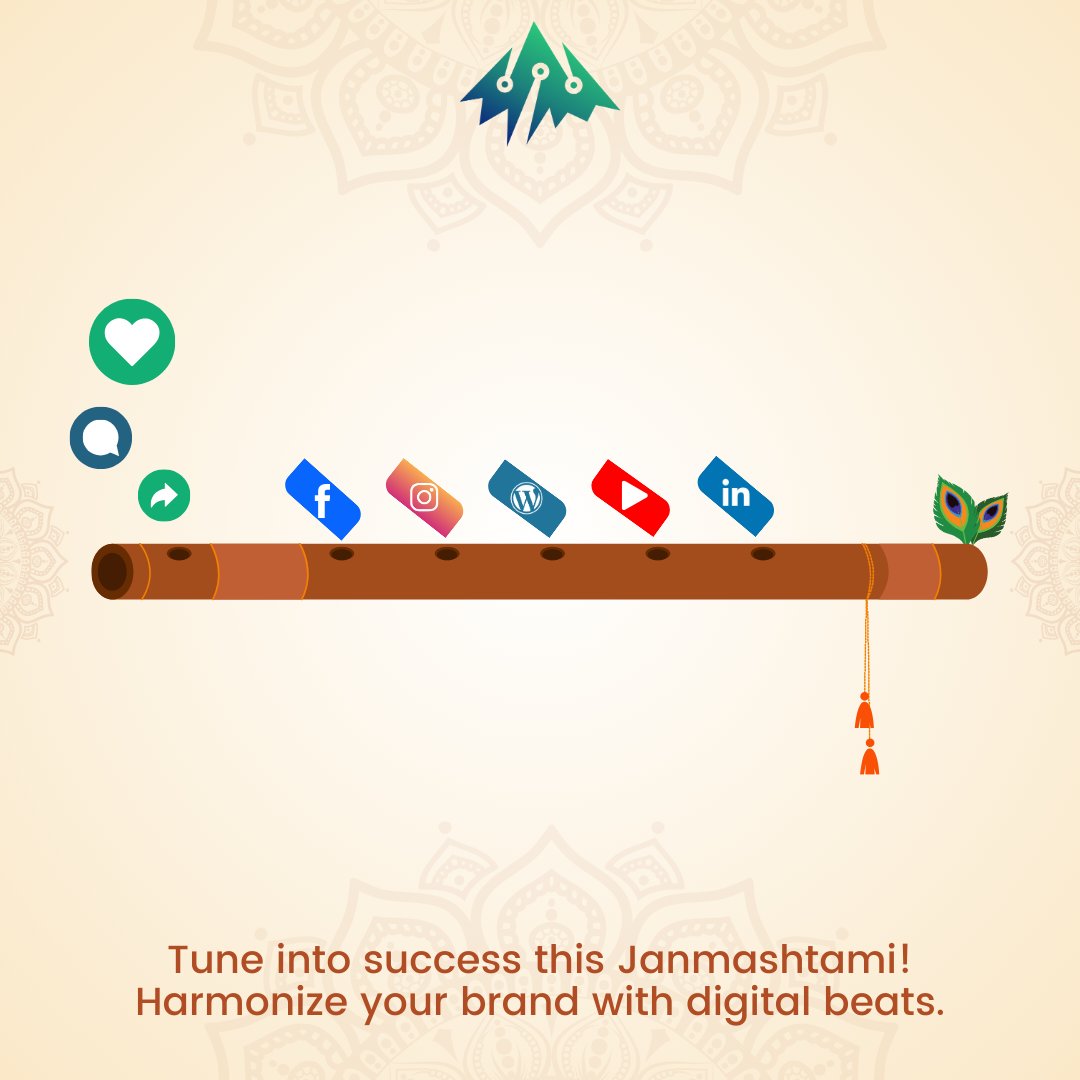crobstacle's tweet photo. π΅ Let the flute of Krishna guide your brand to success! This Janmashtami, sync with the digital rhythm and make your brand's melody heard far and wide. πΆ
#Crobstacle #Janmashtami #DigitalMarketing #BrandSuccess #DigitalHarmony #BrandMelody #TuneIntoSuccess #MarketingStrategy https://t.co/myuVAmFi0B