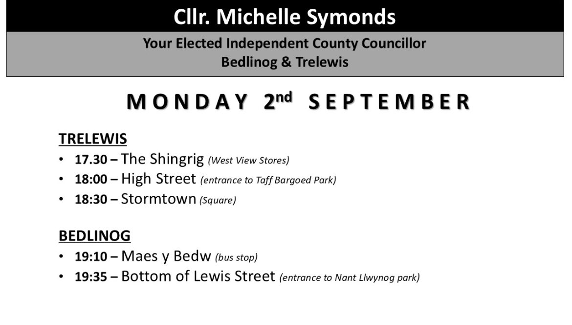 𝐌𝐞𝐞𝐭 𝐰𝐢𝐭𝐡 𝐌𝐞, 𝐌𝐨𝐧𝐝𝐚𝐲
Due to the Bank Holiday my ‘Monthly Meet with Me, Monday’ is Monday 2nd September. 

𝐏𝐀𝐂𝐓 𝐌𝐞𝐞𝐭𝐢𝐧𝐠
This will be held after the by-election. I will communicate the date and location in the next two weeks.